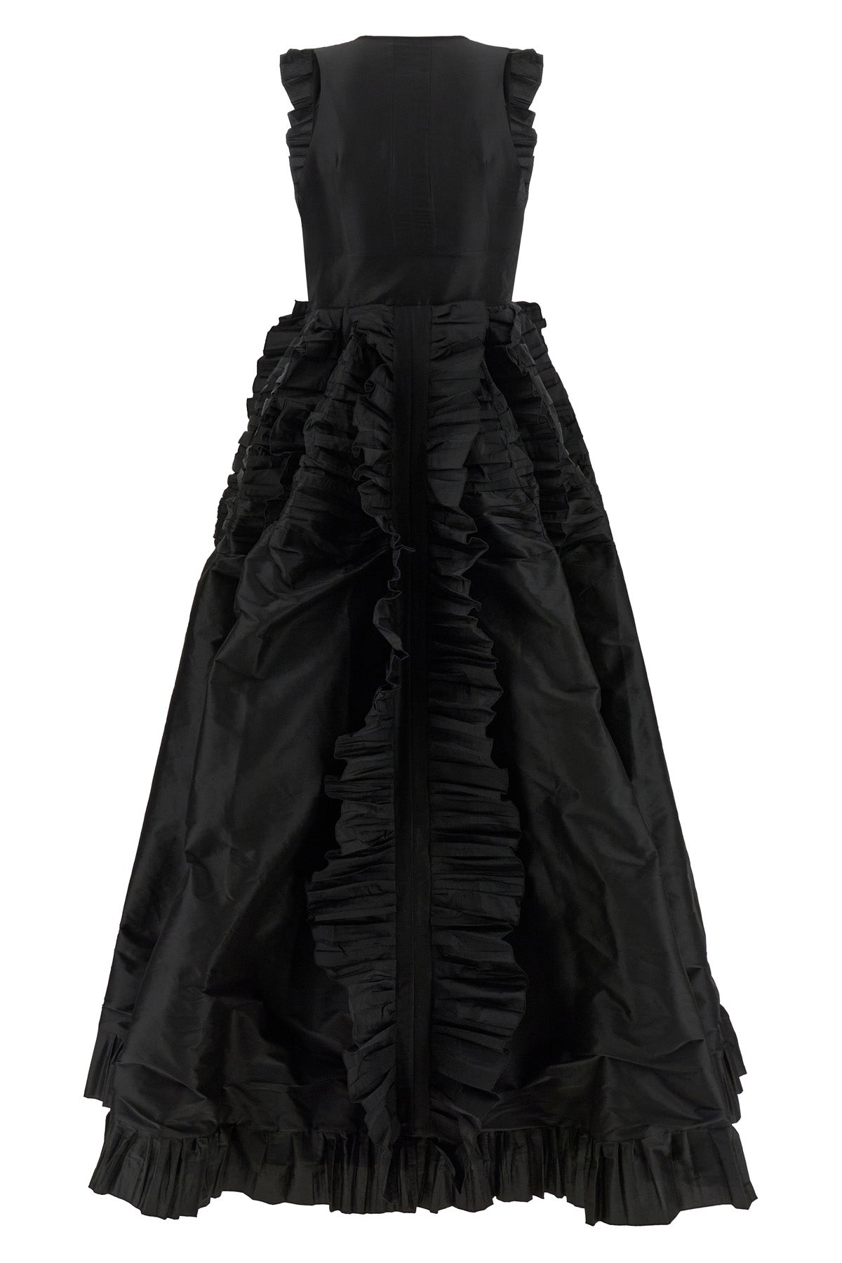 the giovanni bedin dress defines a new concept of volume through an asymmetrical