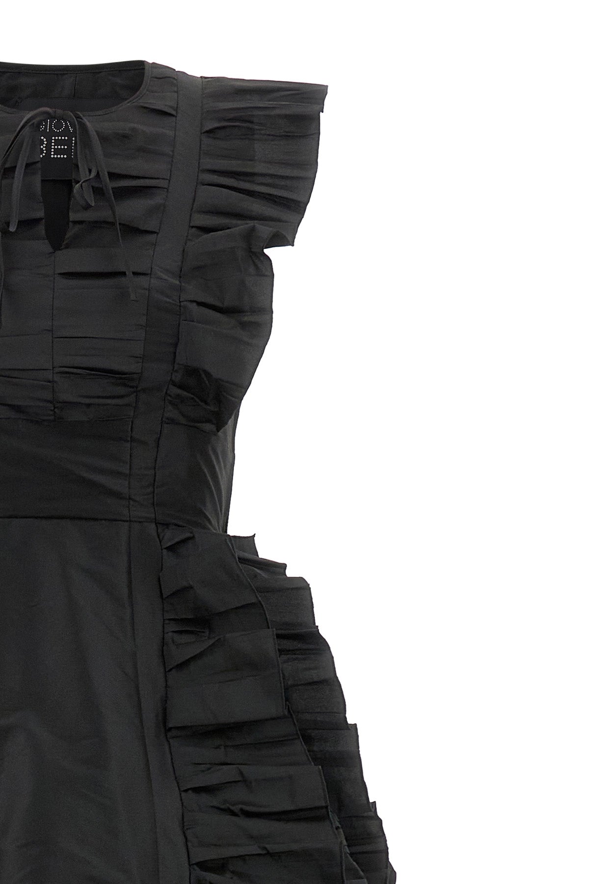 the giovanni bedin dress defines a new concept of volume through an asymmetrical
