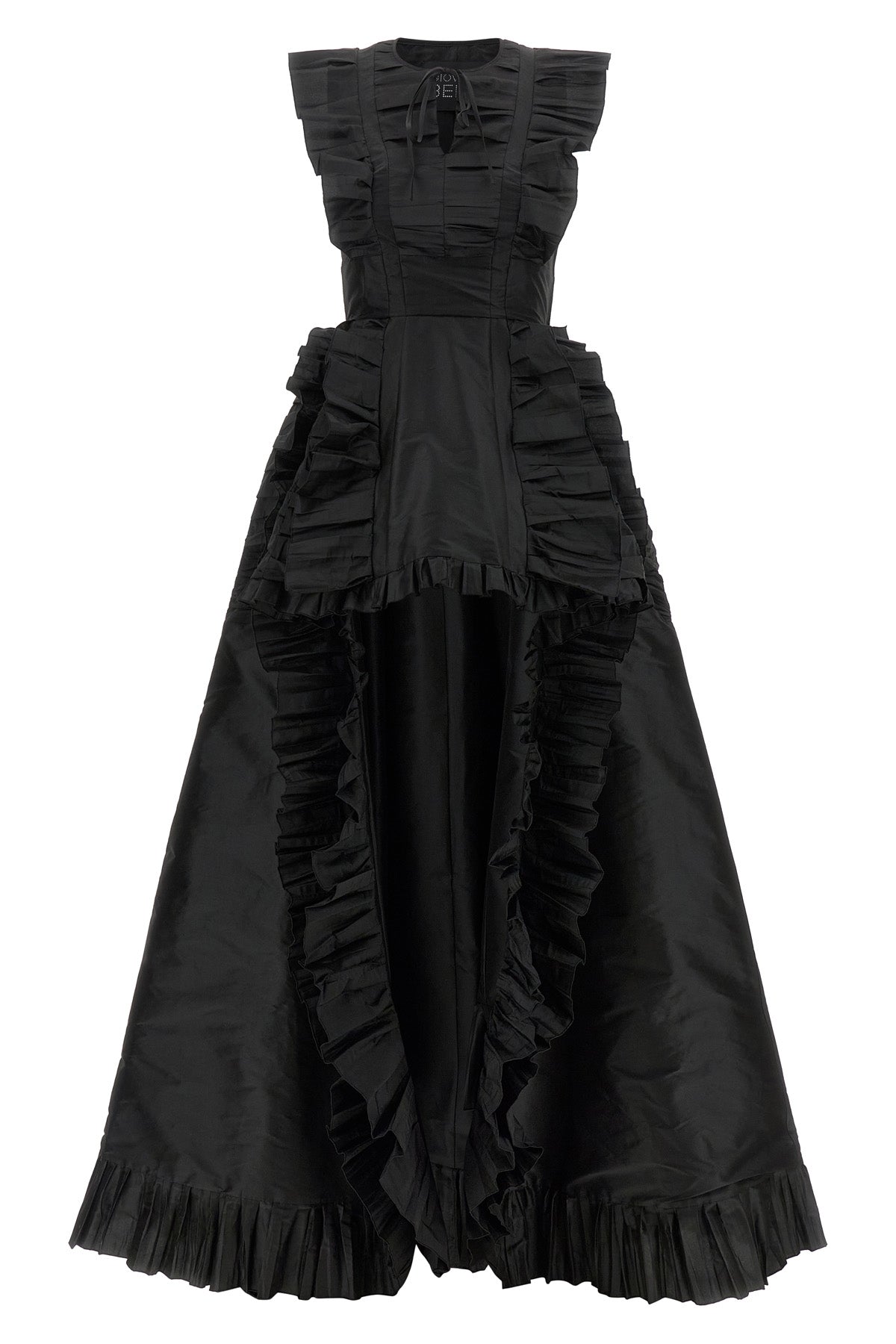 the giovanni bedin dress defines a new concept of volume through an asymmetrical