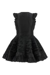 giovanni bedin mini dress defines a sculptural silhouette through an elaborate s