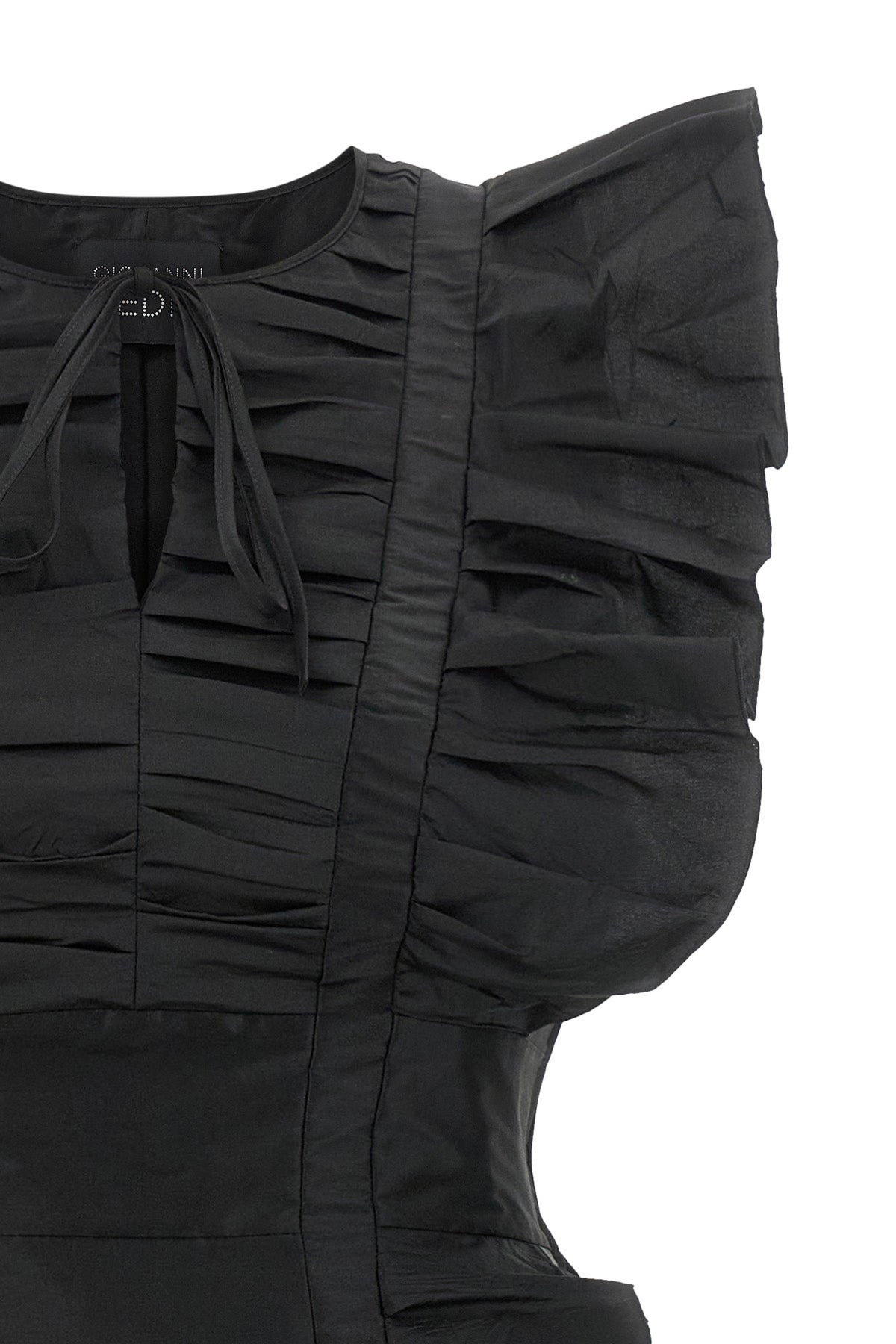 giovanni bedin mini dress defines a sculptural silhouette through an elaborate s