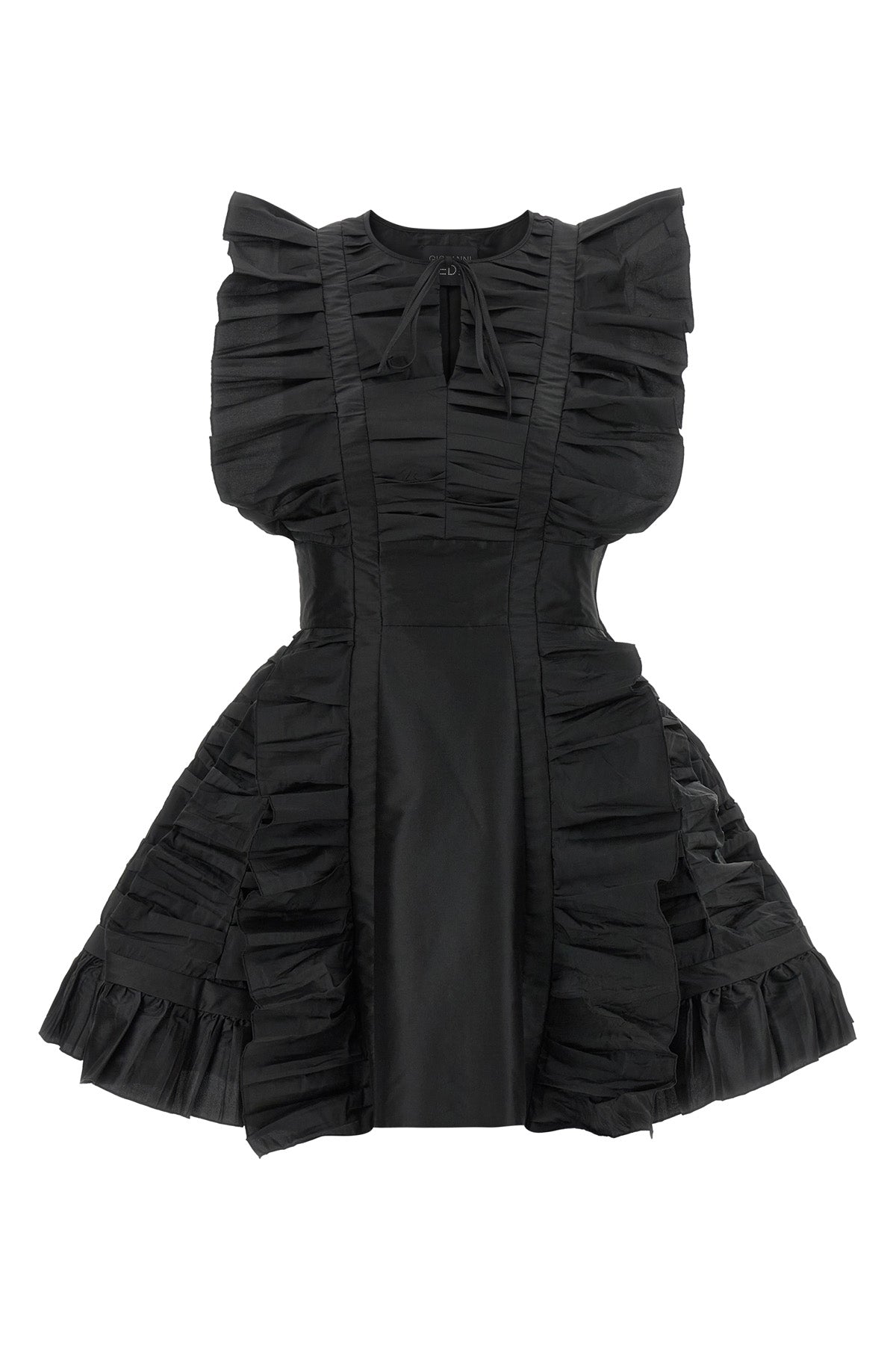 giovanni bedin mini dress defines a sculptural silhouette through an elaborate s