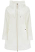 white waterproof 3/4 sleeve parka techn taffeta