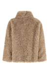 the herno short coat defines a boxy silhouette through a rigorous sartorial cons