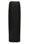wrap long wrap skirt in double fluid silk satin