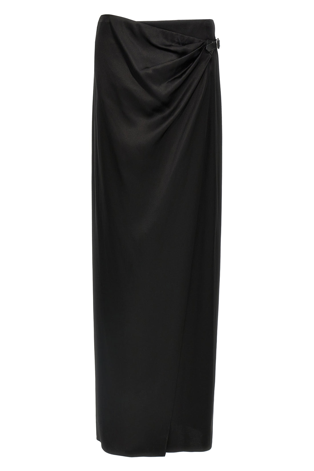 TOM FORD 38 wrap long wrap skirt in double fluid silk satin