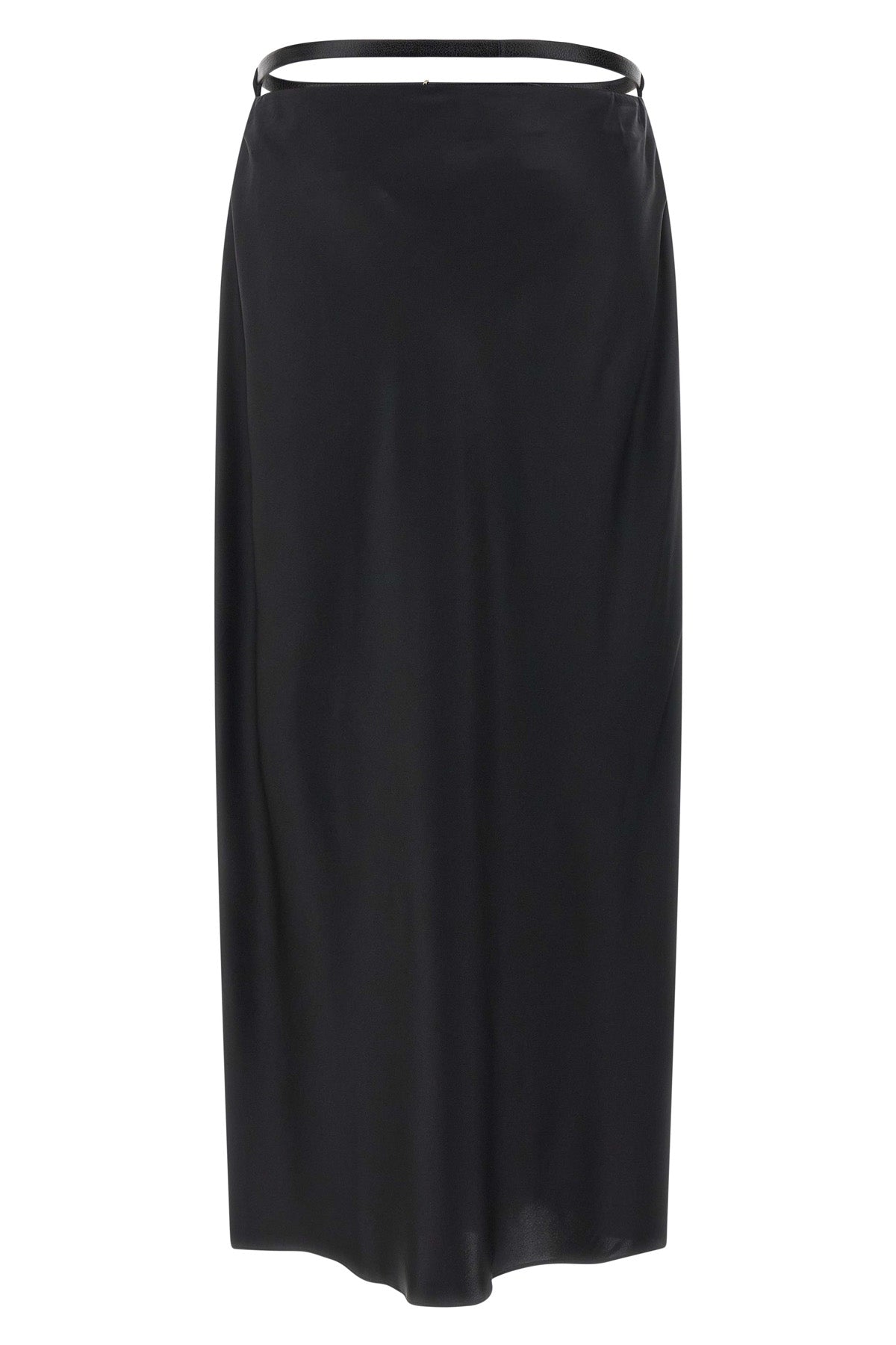 silk midi skirt