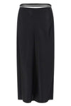 silk midi skirt