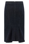midi skirt in stretch cotton denim