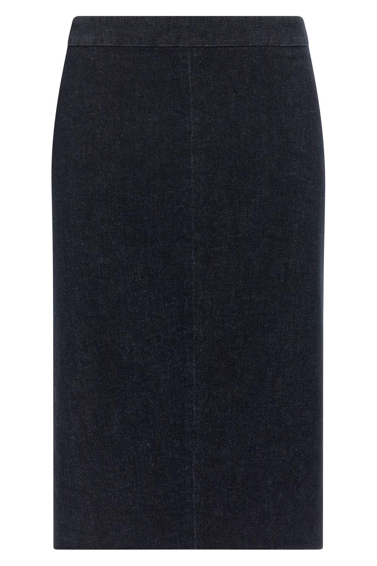 midi skirt in stretch cotton denim