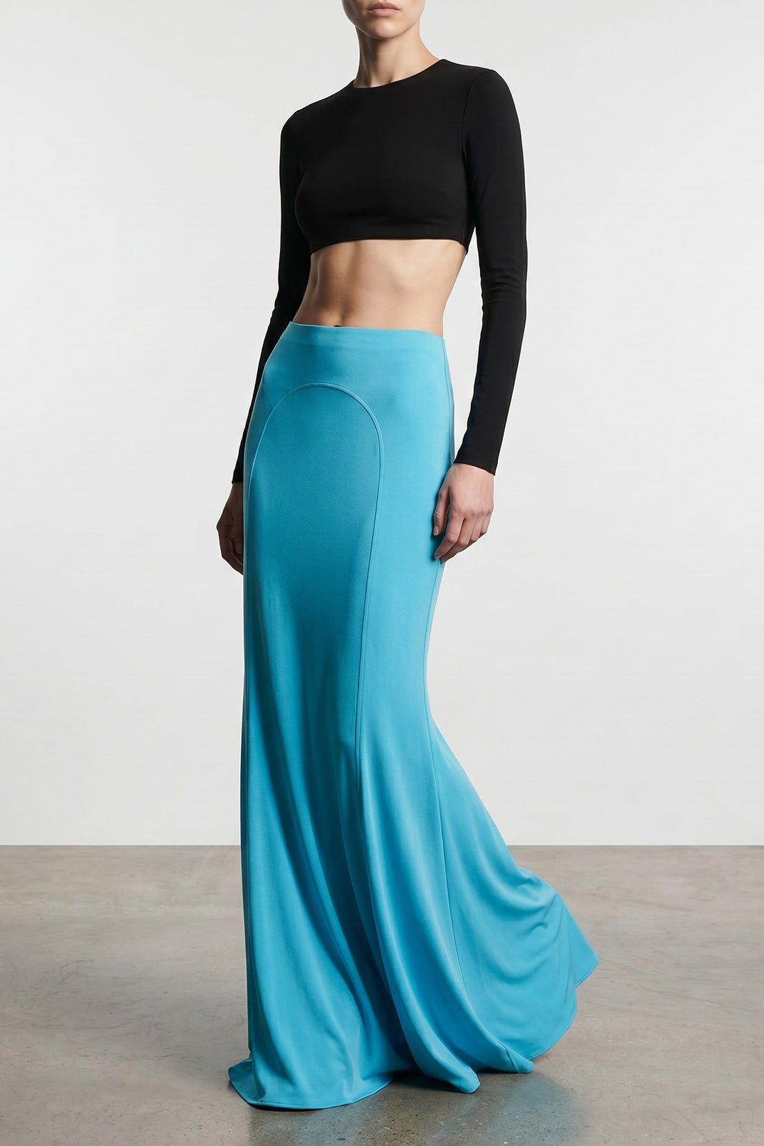 TOM FORD 38 impossible long crêpe jersey skirt
