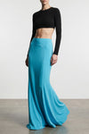 impossible long crêpe jersey skirt