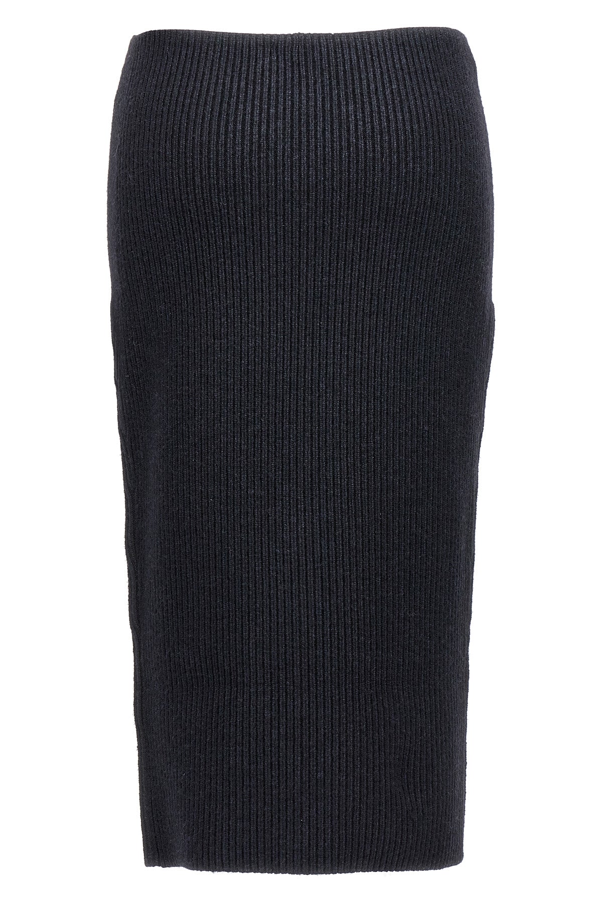 5gg ribbed knitted skirt in compact wool