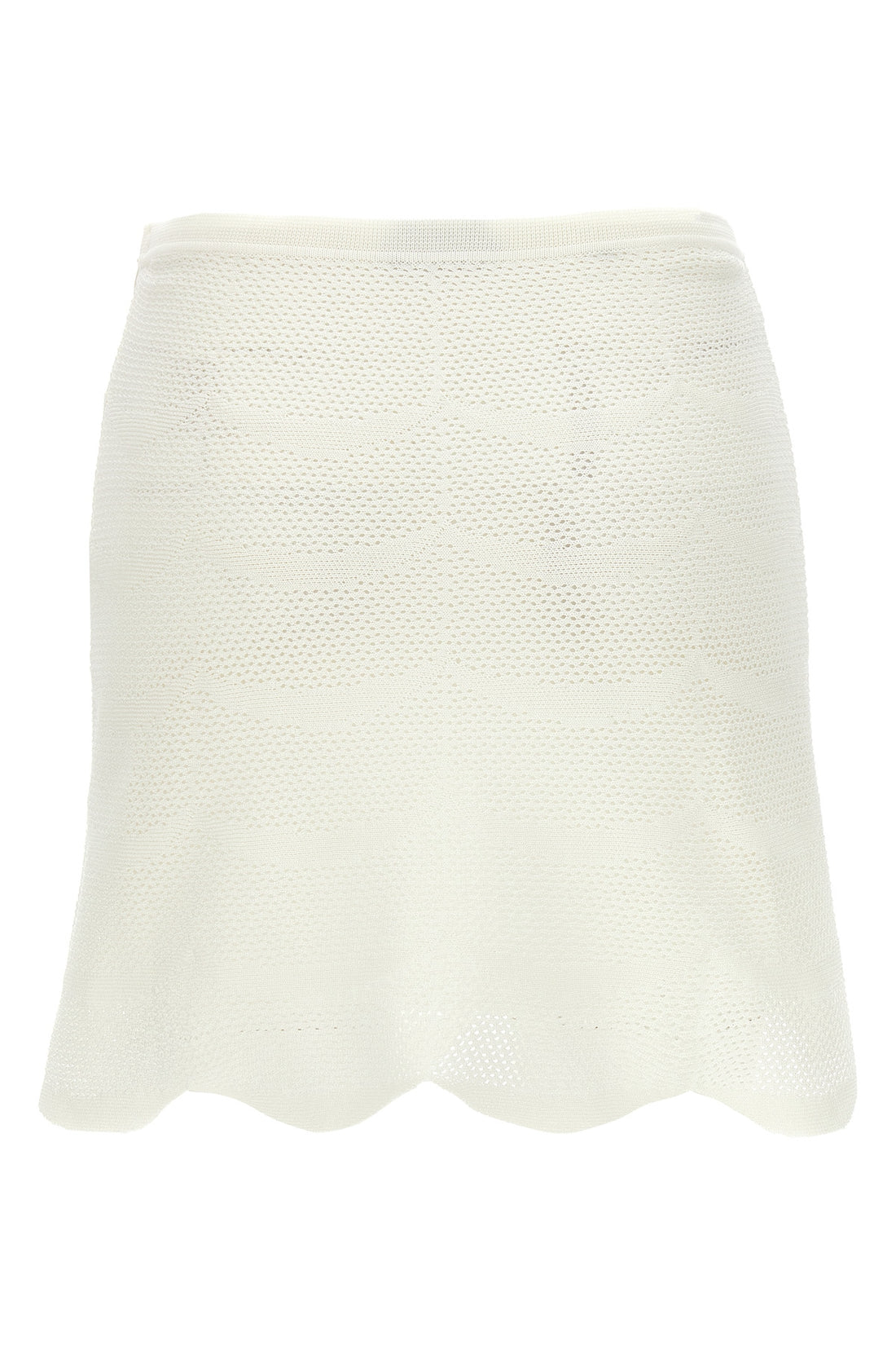 TOM FORD S openwork mini skirt in cotton and silk blend crocheted