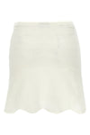 openwork mini skirt in cotton and silk blend crocheted