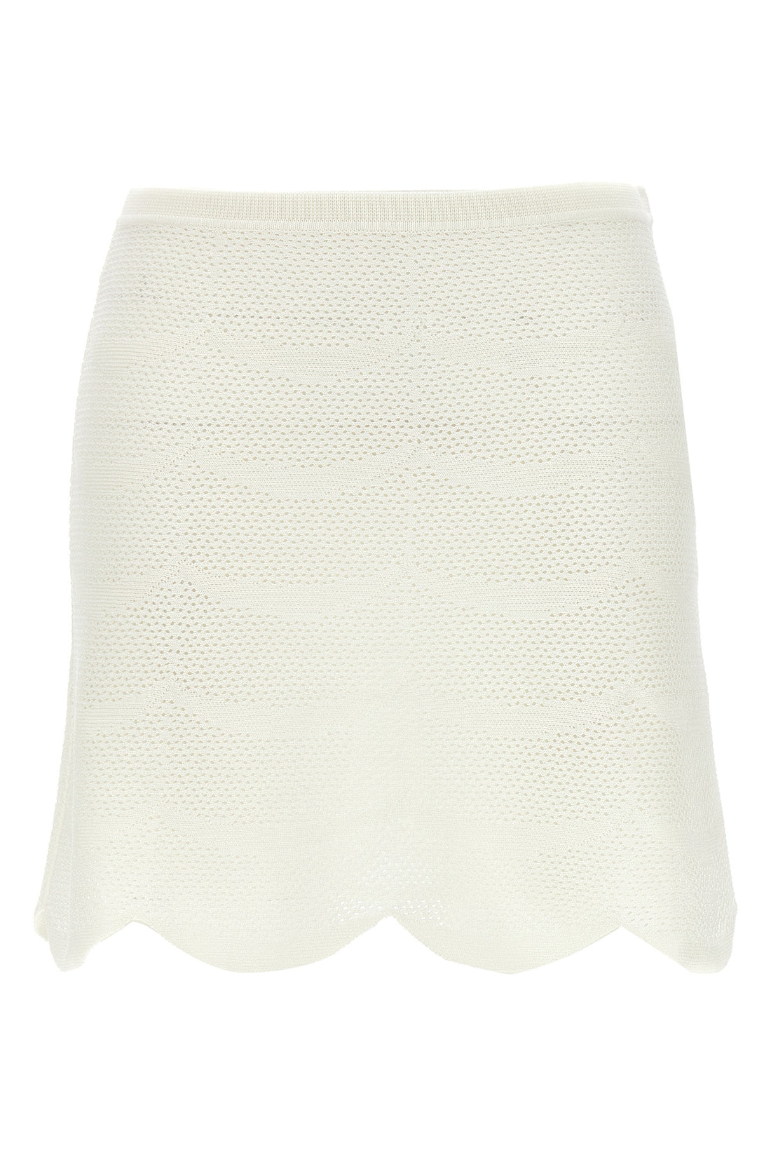 TOM FORD S openwork mini skirt in cotton and silk blend crocheted