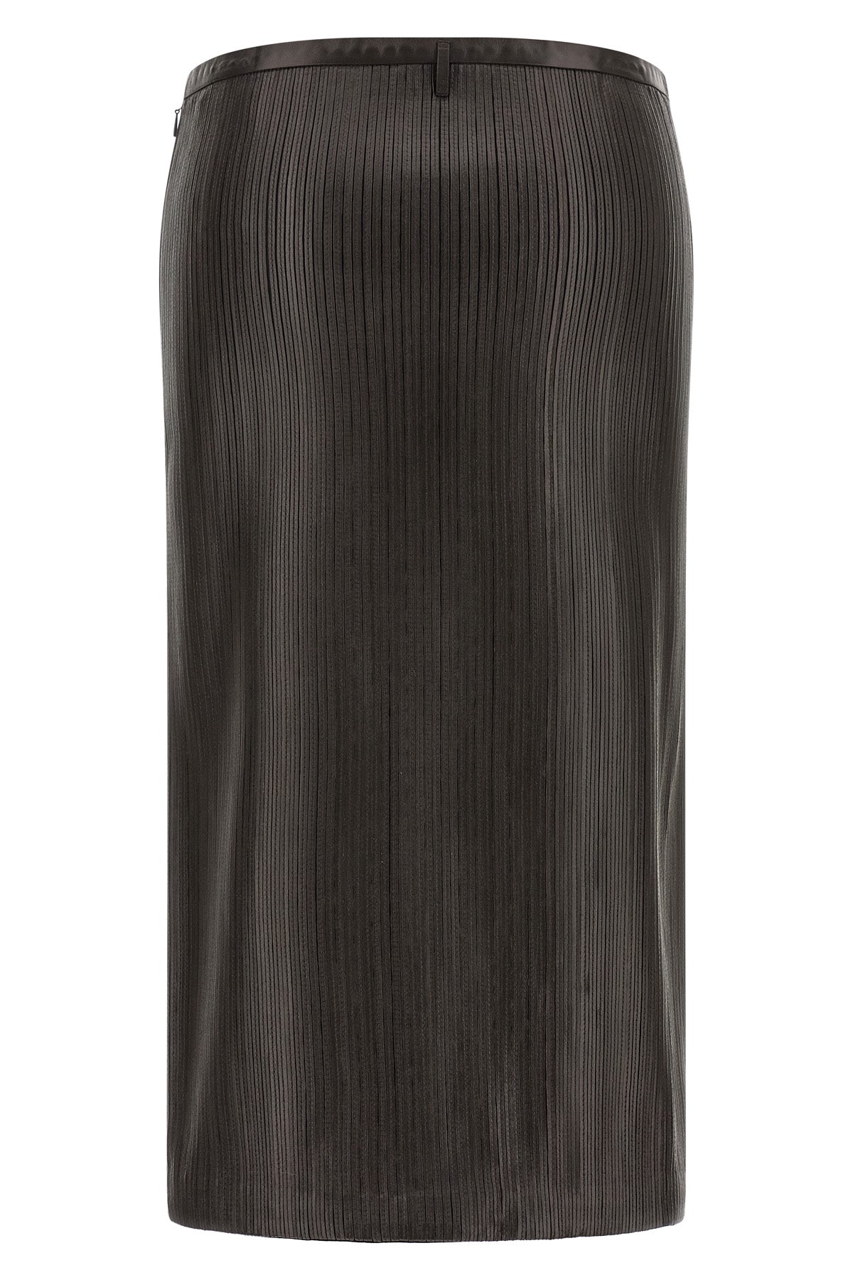 the tom ford midi skirt defines a new concept of material luxury through a tight