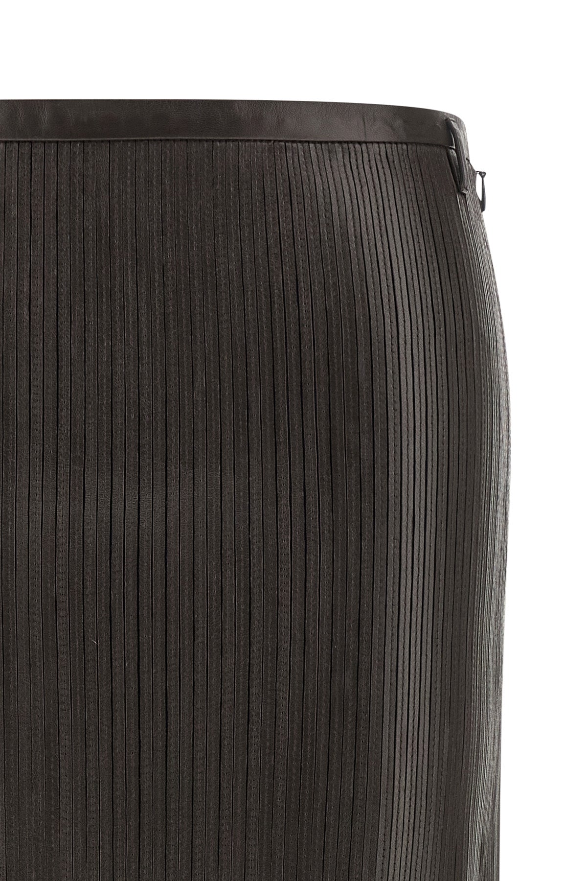 the tom ford midi skirt defines a new concept of material luxury through a tight