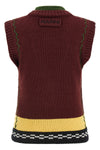 the marni vest in pure wool is distinguished by a complex trompe loeil construc