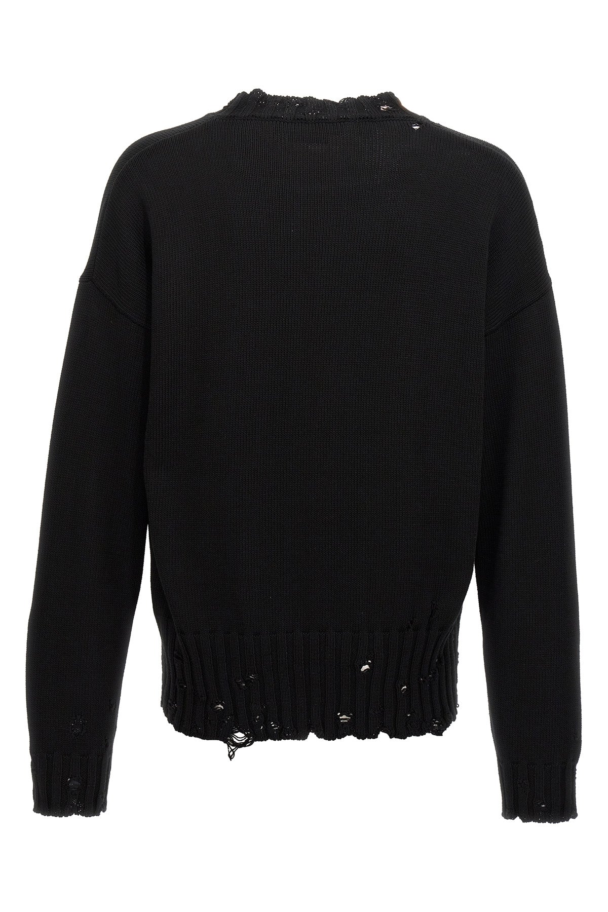 destroyed effect cotton sweater