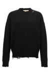 destroyed effect cotton sweater