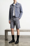 washed and garment-dyed cotton gabardine blouson