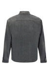 prada grey washed cotton denim shirt