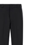 prada black technical canvas trousers