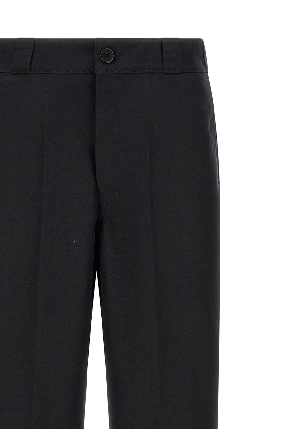 prada black technical canvas trousers