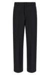 prada black technical canvas trousers