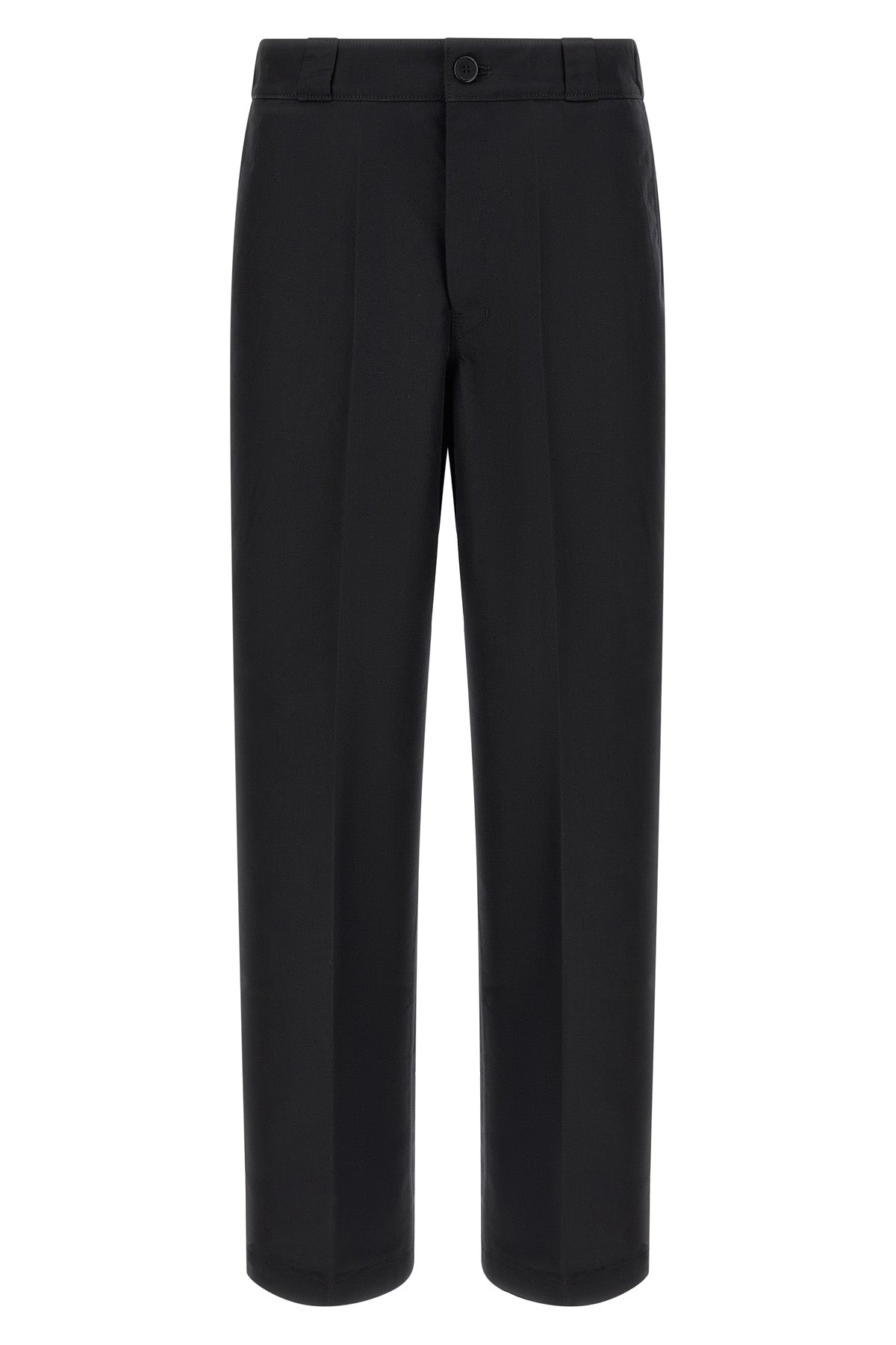 prada black technical canvas trousers