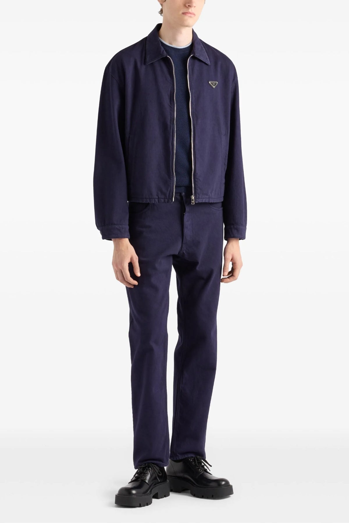 garment-dyed cotton denim jeans