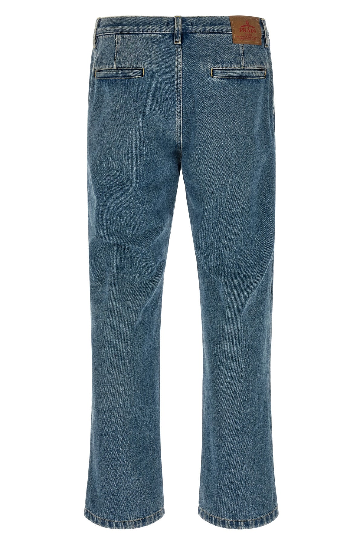 used-effect stonewashed denim jeans