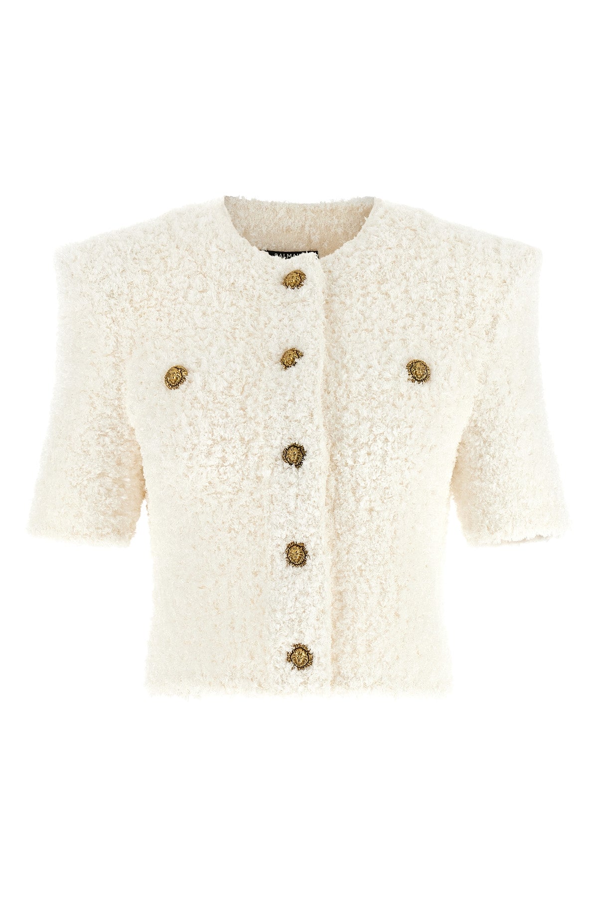 plumetis tweed cardigan