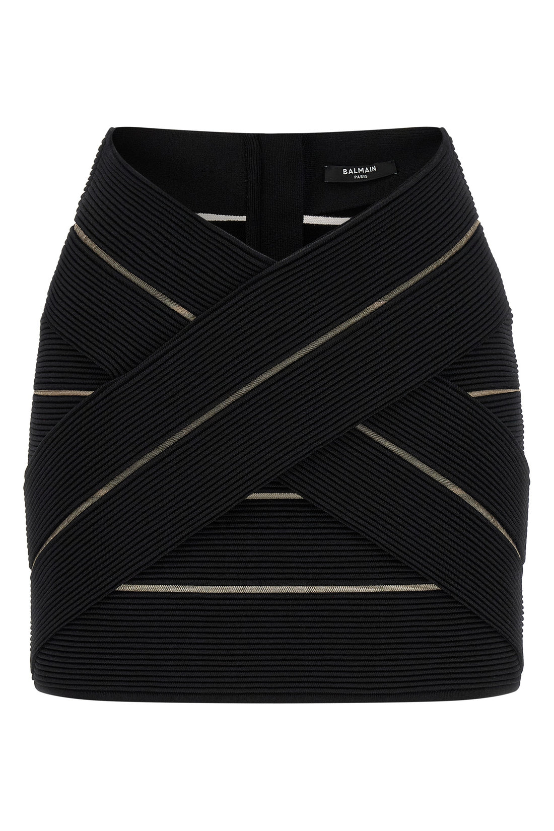 BALMAIN 36 stretch viscose mini skirt