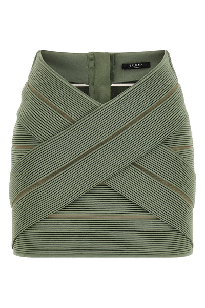 stretch viscose mini skirt