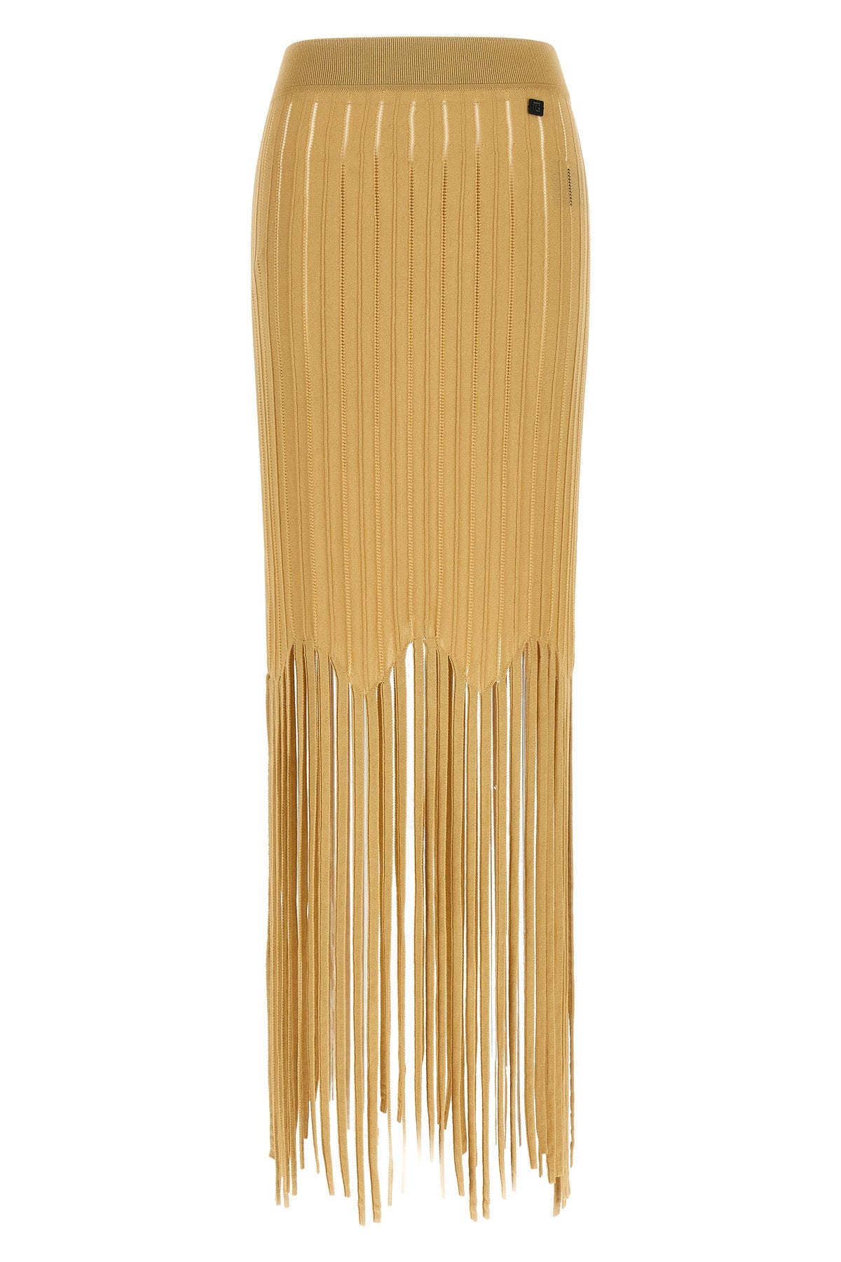 midi skirt in stretch knit viscose cane