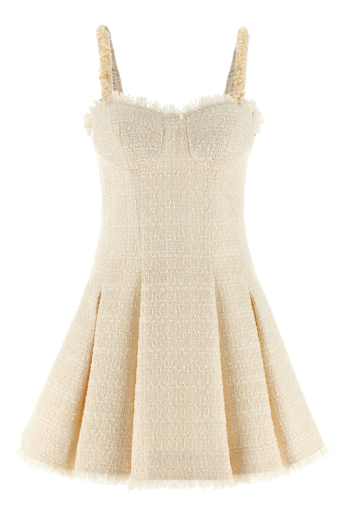 BALMAIN 36 conchiglie tweed mini dress