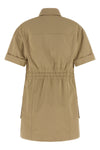 saharan-inspired cotton gabardine mini dress