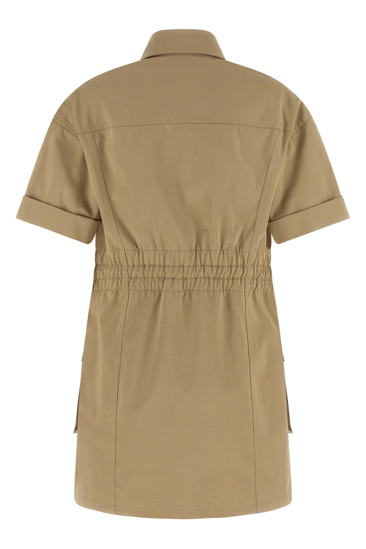 saharan-inspired cotton gabardine mini dress