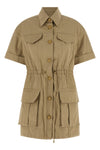 saharan-inspired cotton gabardine mini dress