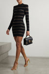 bodycon mini dress in stretch viscose