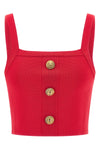 shiny effect viscose knit top