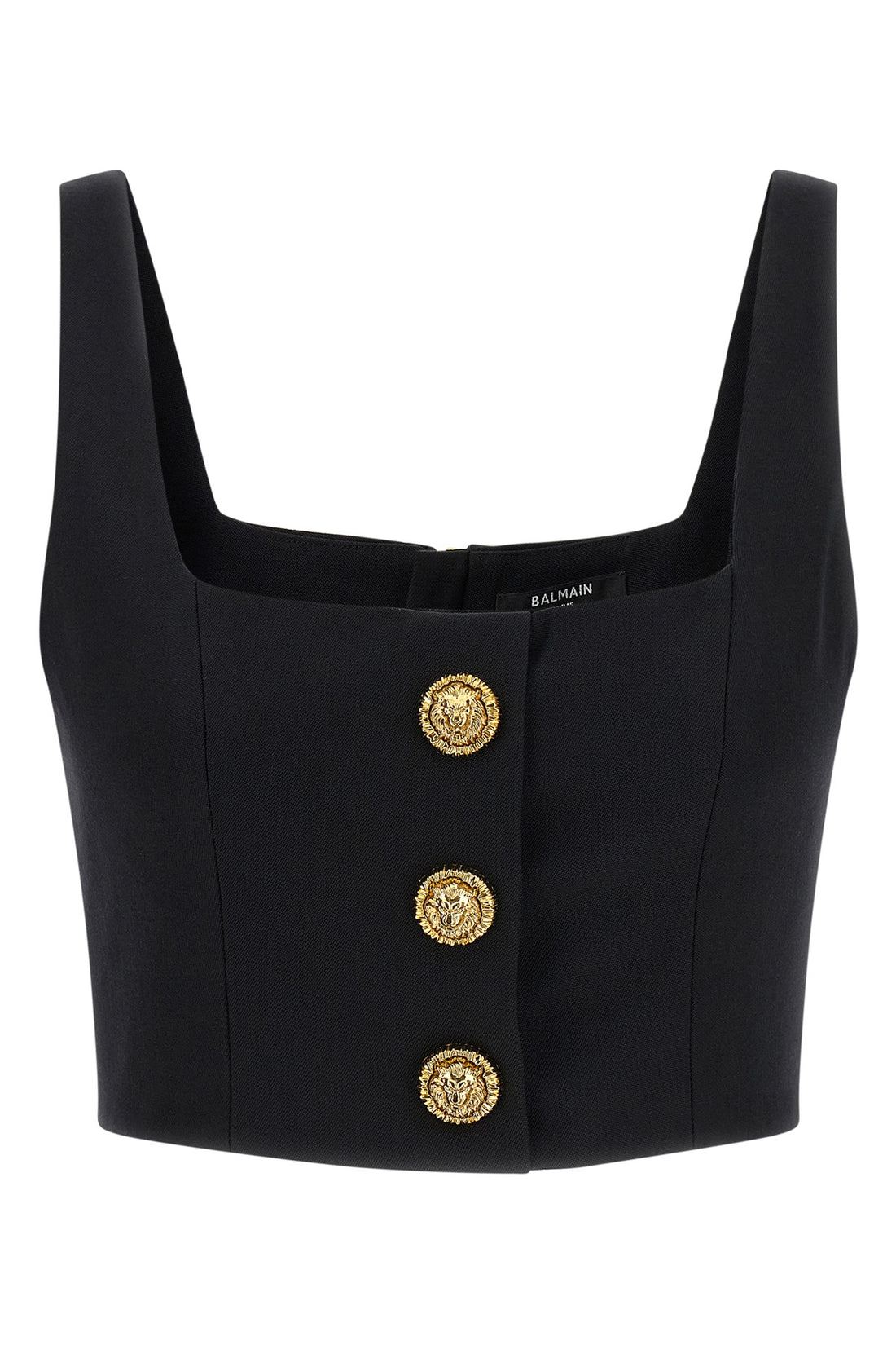 BALMAIN 36 cropped wool top
