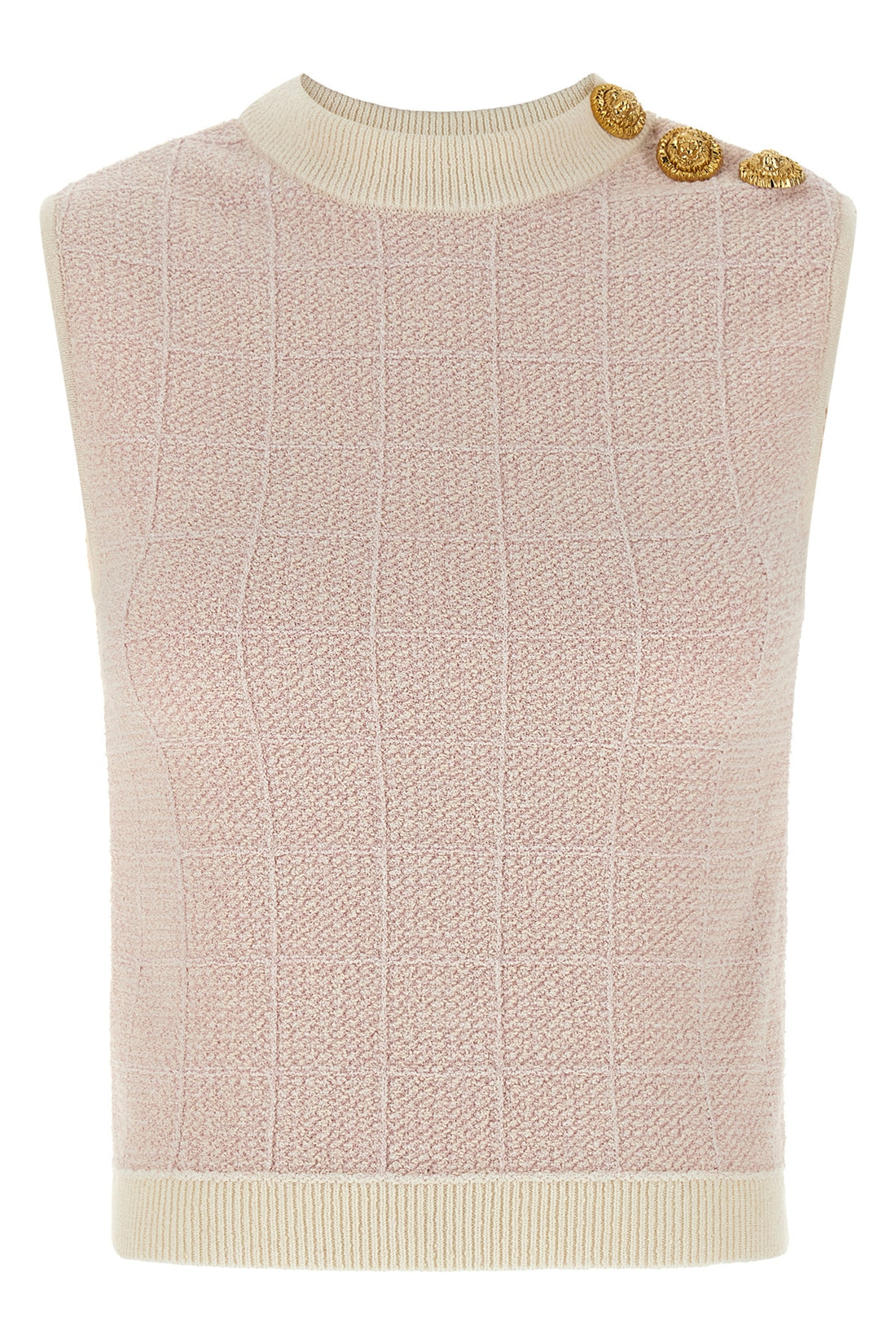 BALMAIN 34 tweed knit vest