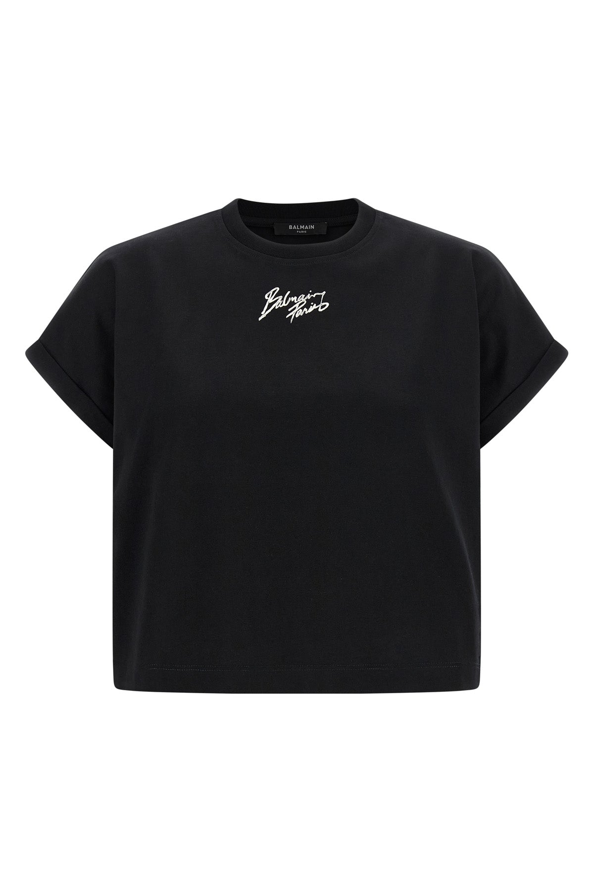 cropped cotton crewneck t-shirt