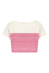 marinière cropped cotton jersey t-shirt