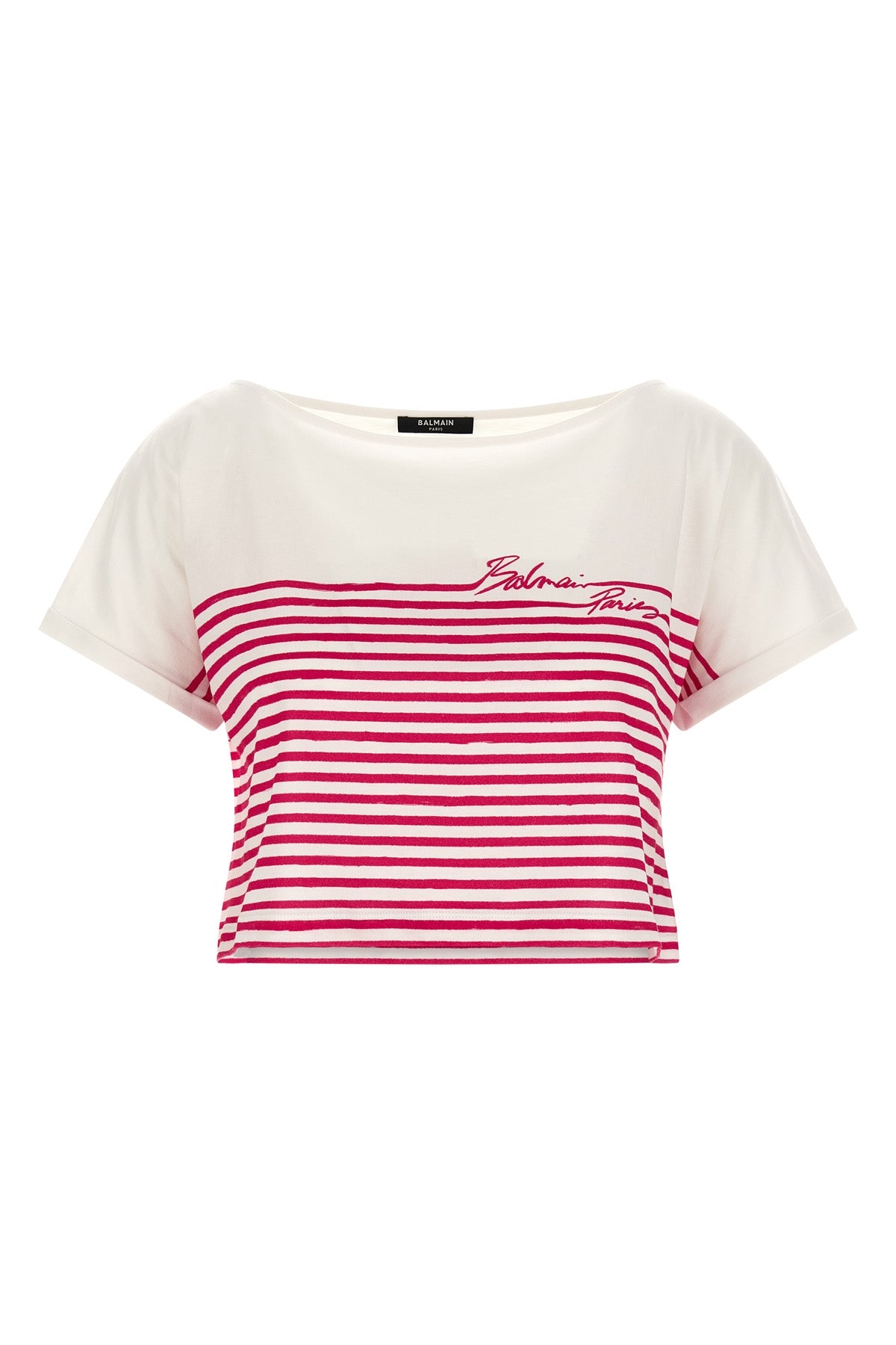 marinière cropped cotton jersey t-shirt