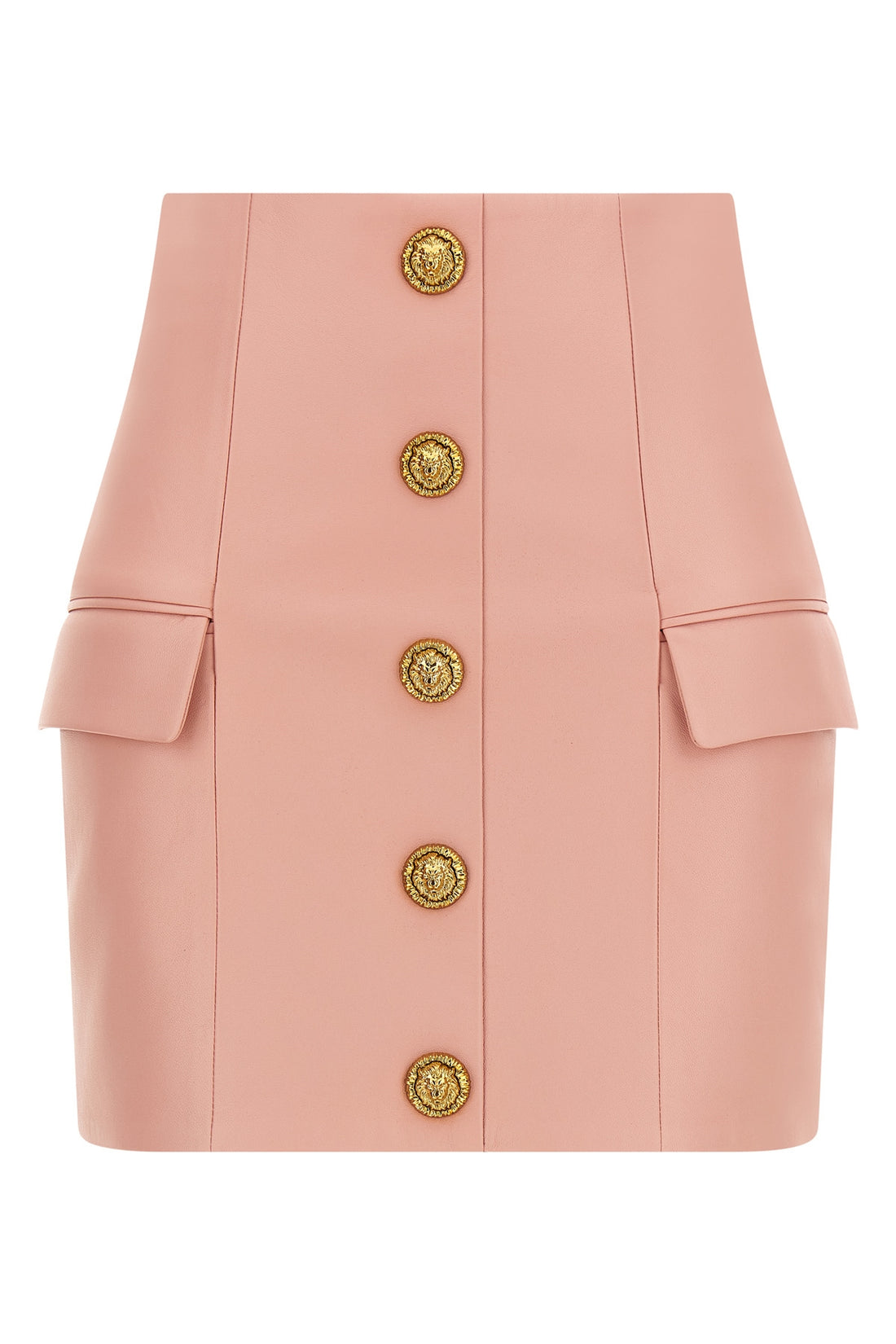 BALMAIN 34 lamb leather mini skirt