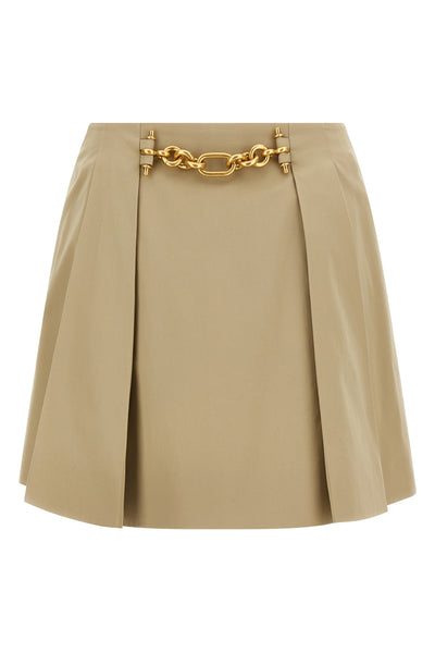 cotton gabardine mini skirt